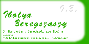 ibolya beregszaszy business card